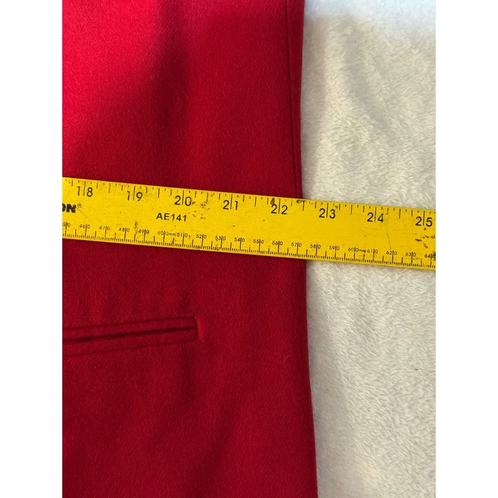 Prophecy Red 100% Wool Blazer Jacket Size 14 Single Button Lined‎ Career VTG